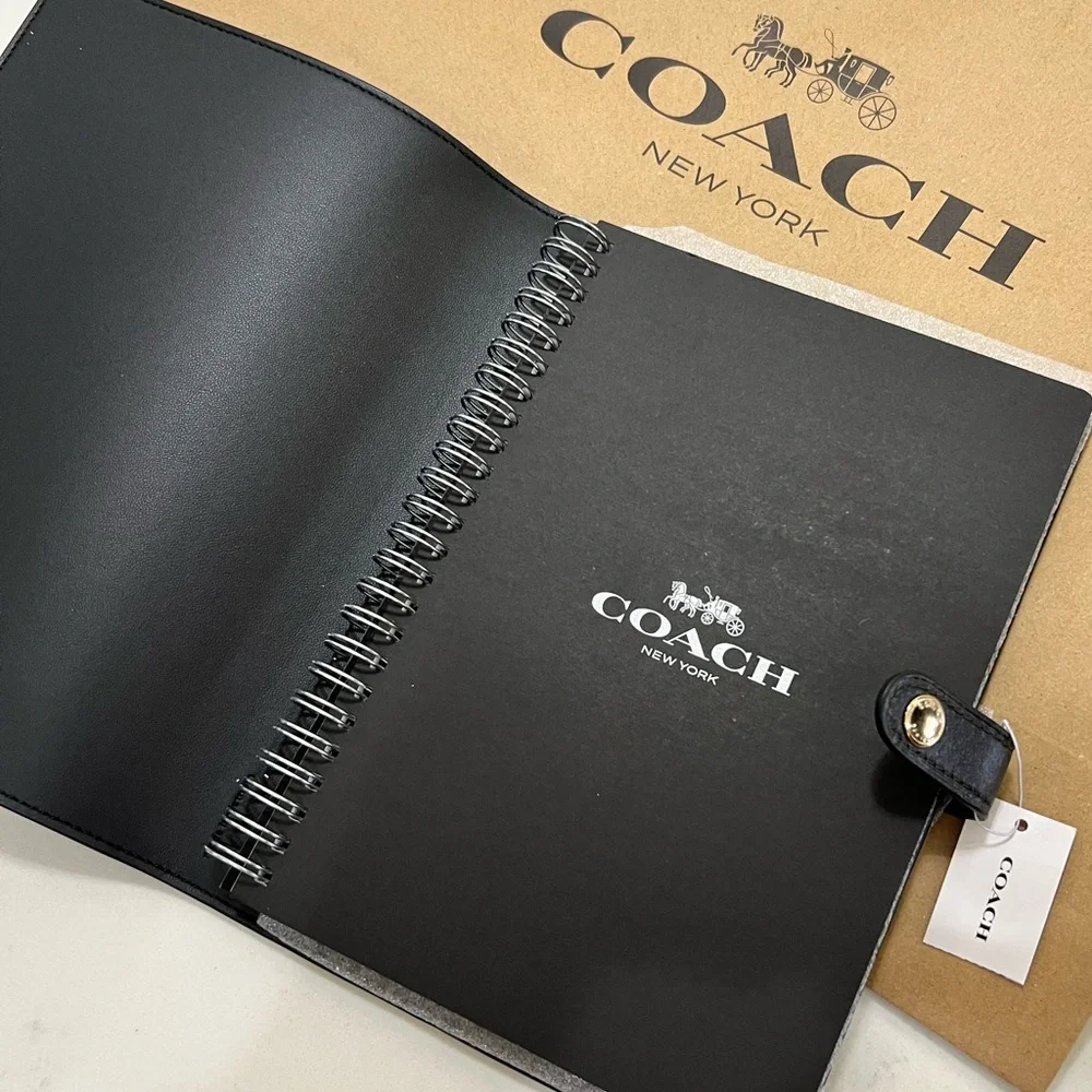 Coach Black and Gold Signature Journal